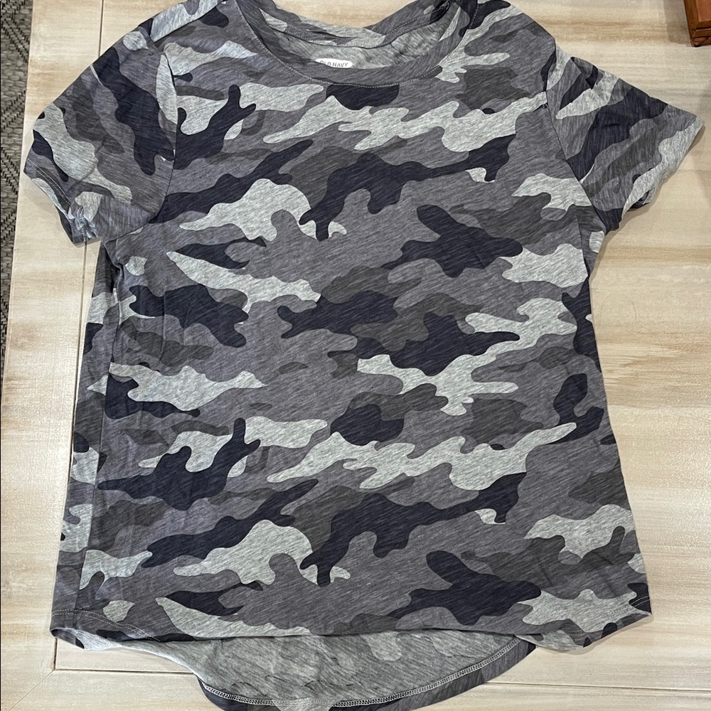 Old Navy Gray Camo Kids T-Shirt